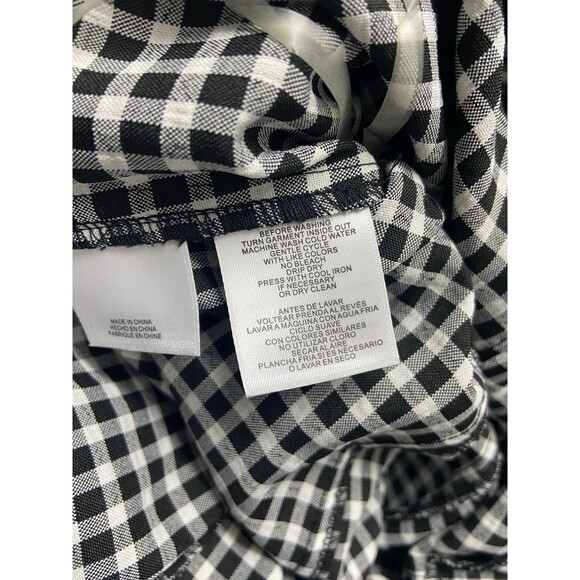 NWT Anne Klein Collared Striped Gingham Knee Length Dress 10 Sleeveless Belt - Picture 11 of 12